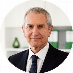 Maître Dupont en portrait professionnel dans un bureau clair, tenue sombre et regard direct